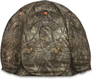 Super Magnum 6-Panel Spring Steel Hunting Blind; 2 Person Ground Tent for Deer and Turkey Season