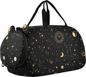 susiyo Small Duffle Bag Starry Cosmos with Stars Kids Duffle Bag for Boys Girls Dance Bag Gym Bag