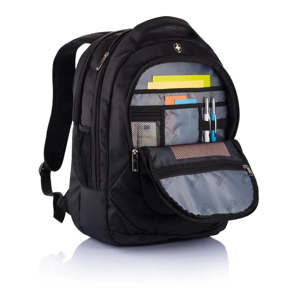 Swiss Peak Outdoor Laptop Backpack, Black