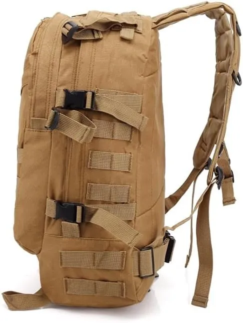 Tactical Backpack Military Molle Hiking 36-55L Camouflage outdoor sports bag khaki stripes