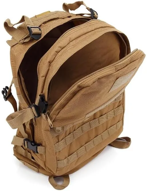 Tactical Backpack Military Molle Hiking 36-55L Camouflage outdoor sports bag khaki stripes