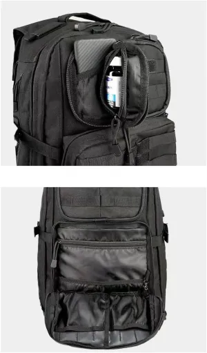 Tactical Backpack Military Molle Hiking 36-55L Tactical Camouflage Outdoor Sports Mountaineering Black
