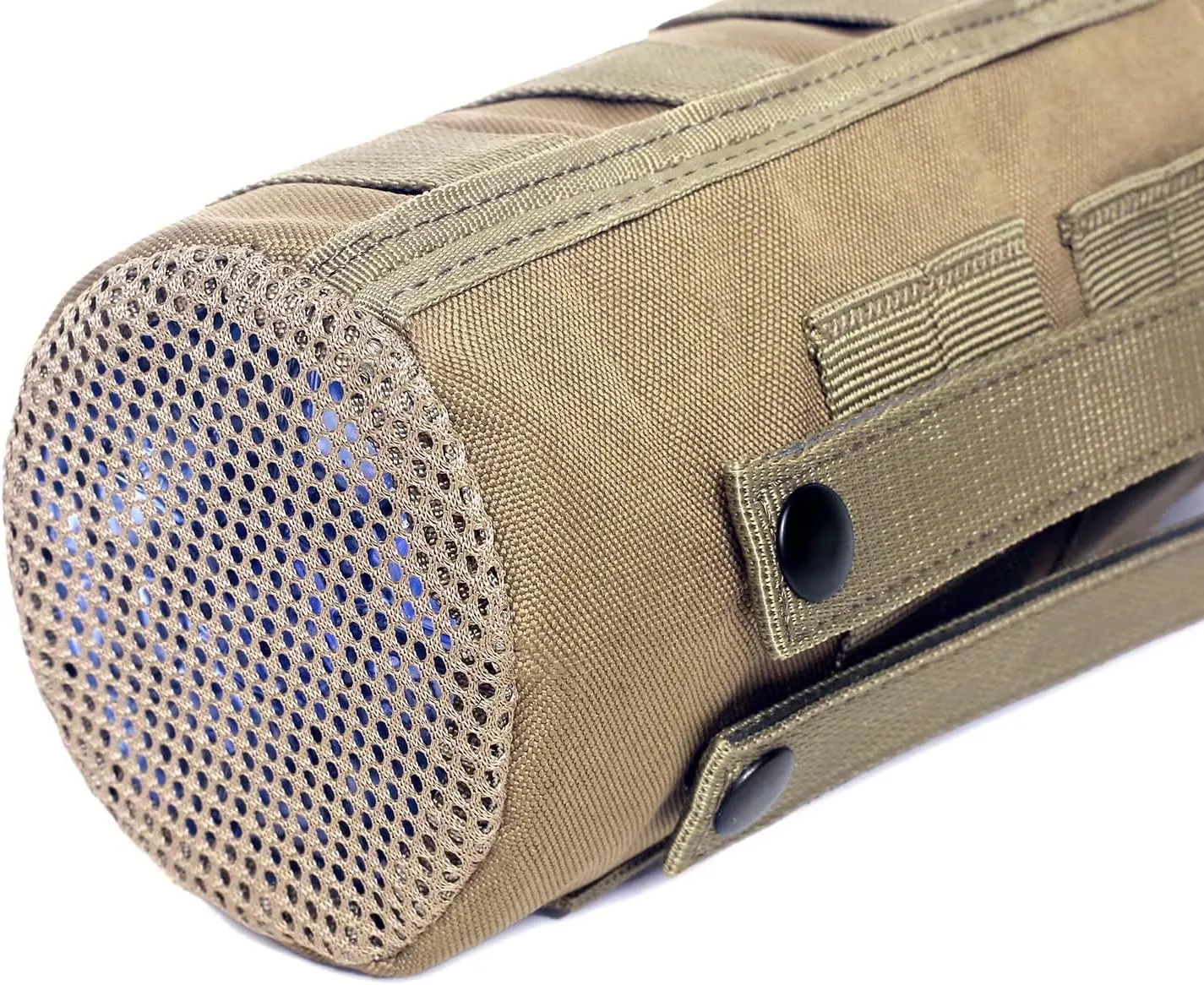 Tactical Molle Water Bottle Pouch Military Drawstring Open Top & Mesh Bottom Travel Water Bottle Holder Bag Tactical Hydration Carrier