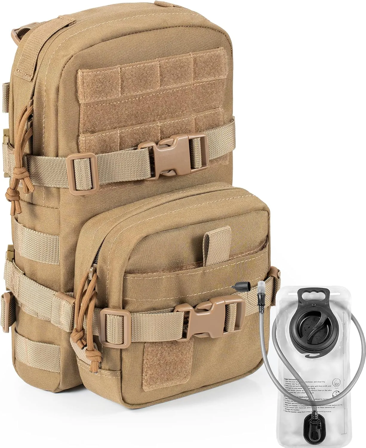 Tactical Small MOLLE Hydration Pack Outdoor Water Bladder Carrier Pack for Vest Backpack