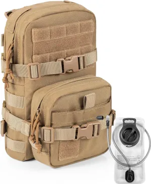 Tactical Small MOLLE Hydration Pack Outdoor Water Bladder Carrier Pack for Vest Backpack