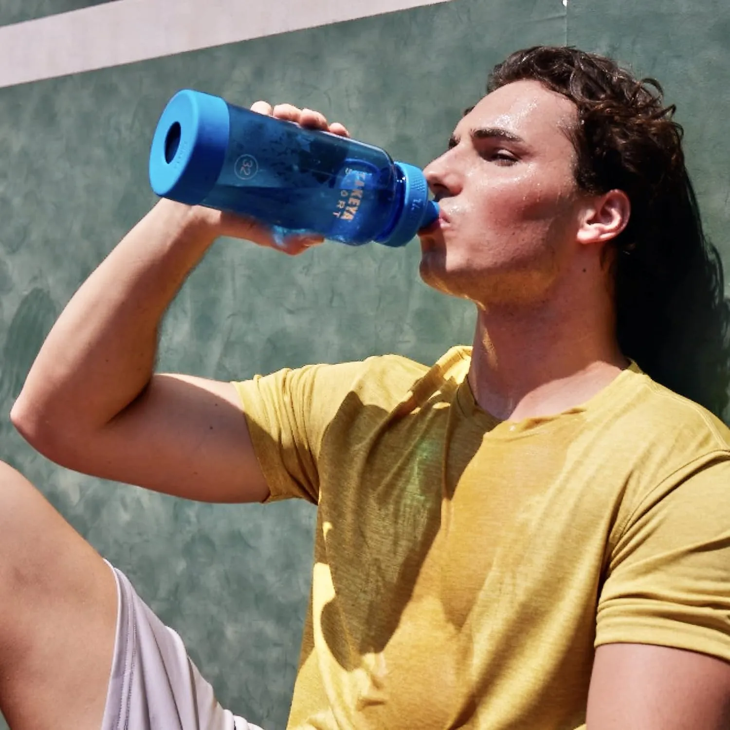 Takeya Tritan Sport Water Bottle with Spout Lid - BPA-Free & Dishwasher-Safe Water Bottle - Reusable Bottle with Lid Handle - Simple Leak-Proof Water Bottle - 32 oz, Pro Fire