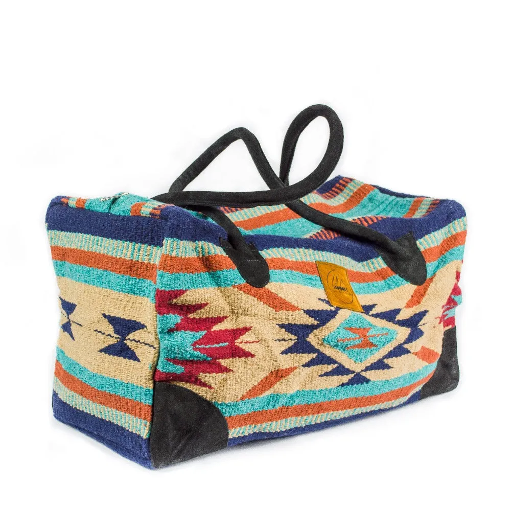 Teal   Brown Adventure Bag
