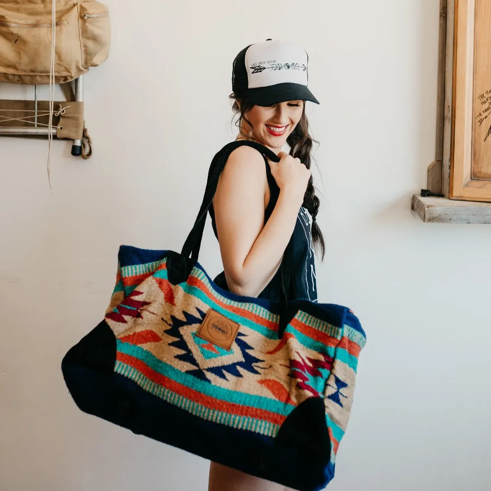 Teal   Brown Adventure Bag