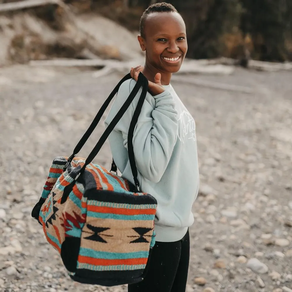 Teal   Brown Adventure Bag