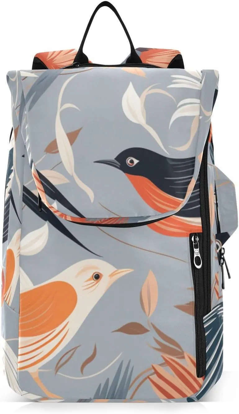 Tennis Bag Tennis Backpack for Women Men, Tennis Bag Holds 2 Rackets, Pickleball Paddles Balls, Badminton Squash, Chinese Painting Bird (1)