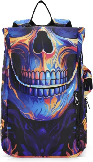 Tennis Bag Tennis Backpack for Women Men, Tennis Bag Holds 2 Rackets, Pickleball Paddles Balls, Badminton Squash, Cute Skull (11)