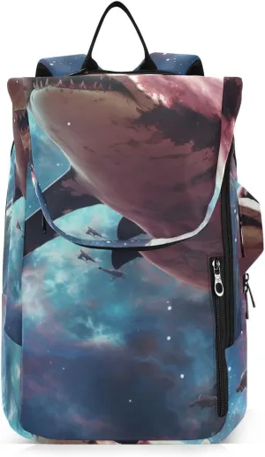 Tennis Bag Tennis Backpack for Women Men, Tennis Bag Holds 2 Rackets, Pickleball Paddles Balls, Badminton Squash, Shark (44)
