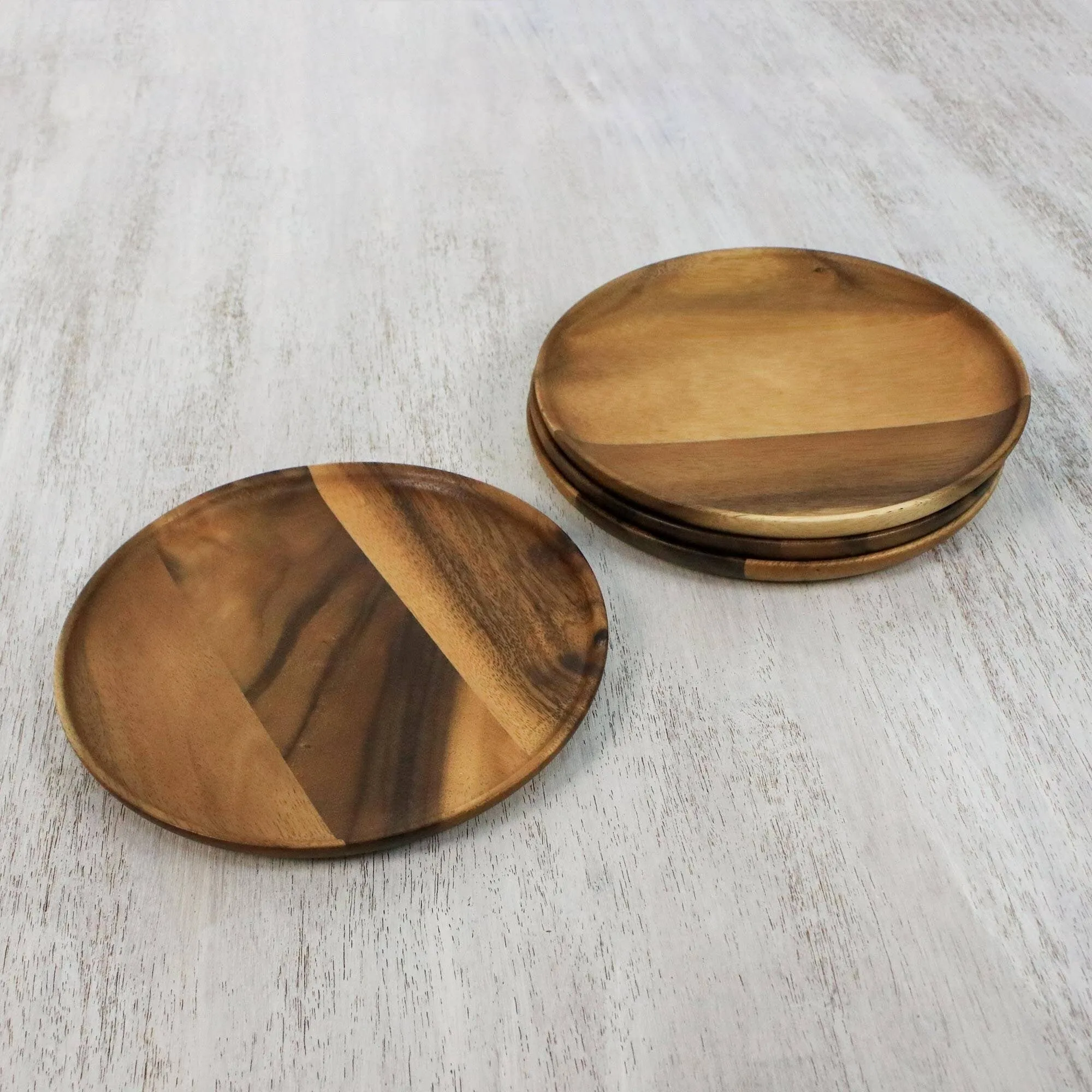 THAI DARK WOOD PLATES 8" (THAILAND)