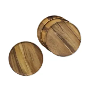 THAI DARK WOOD PLATES 8" (THAILAND)