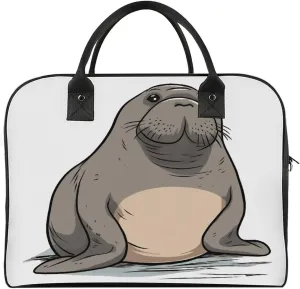 The Tote Bag Fashion Travel Bags Portable Cute Walrus Printing Handbags For Travel, Work