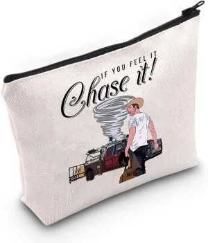 TOBGBE Classic Lines Quote Movie Cosmetic Bag With Zipper For Adventure Movie Fans Movie Role Fan Gift American Movie Lovers (Chase It)