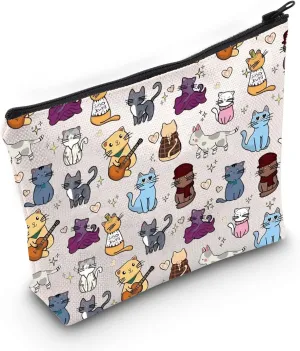 TOBGBE Singer Idea Gifts Album Cartoon Characters Inspired Makeup Bag Singer's Version Merchandise Song Lyric Gifts (Singer Cat)