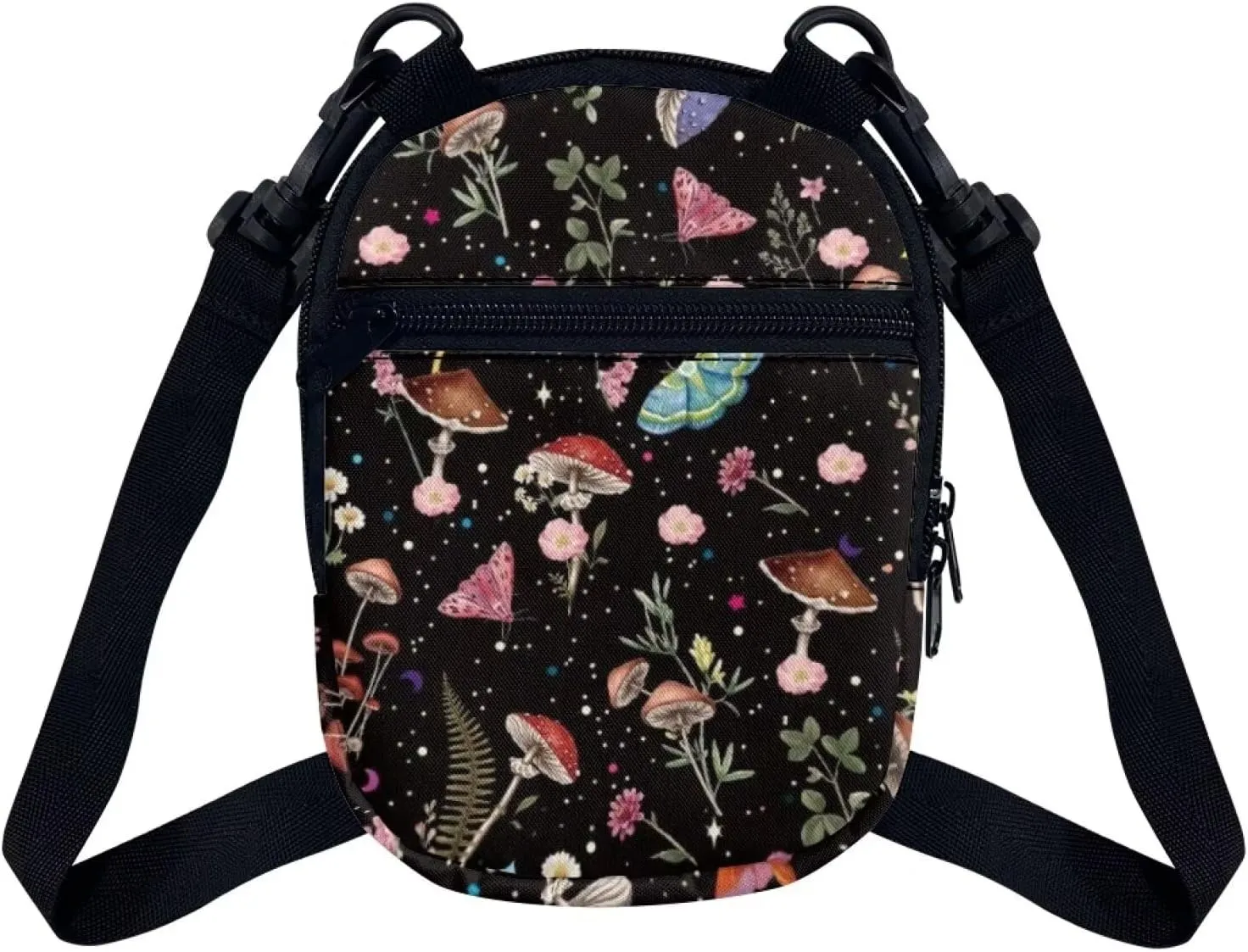 TODIYADDU Messenger Bag for Women Men Mini Shoulder Bag with Adjustable Strap Trendy Sling Purse Chest Bag for Small Items