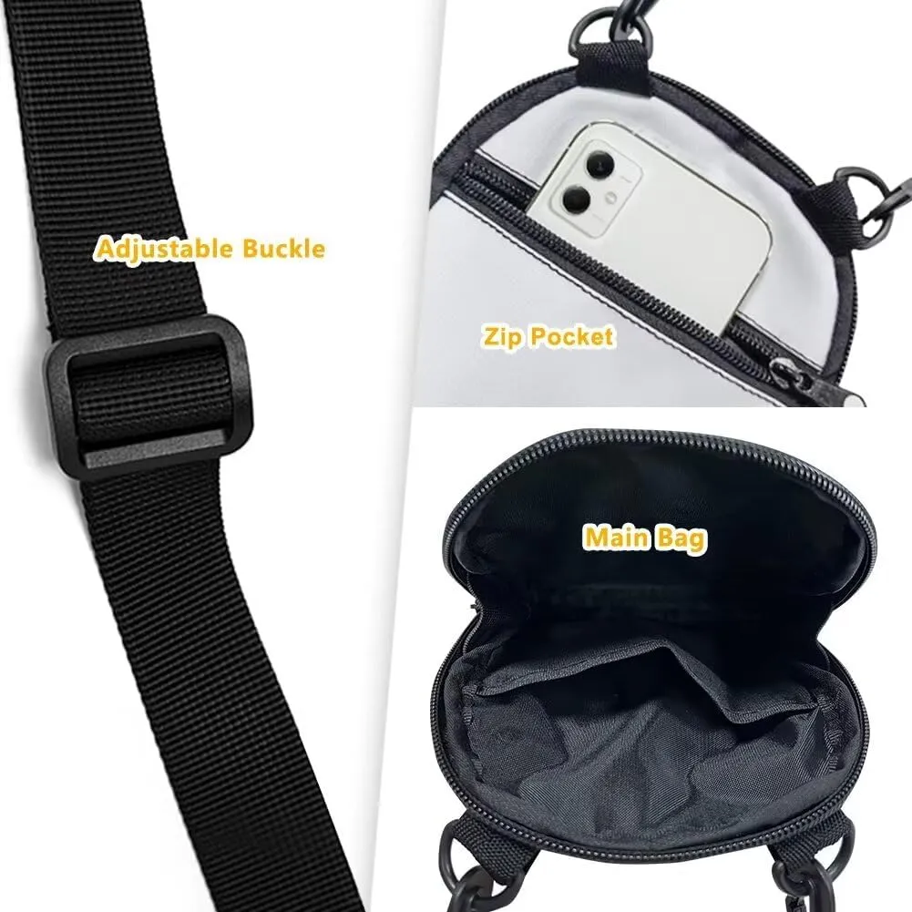 TODIYADDU Messenger Bag for Women Men Mini Shoulder Bag with Adjustable Strap Trendy Sling Purse Chest Bag for Small Items