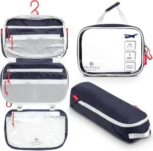 Toiletry Bag Kit Set: Hanging Travel Toiletry Bag   311 TSA Cosmetic Liquid Bag   Ultralight Accessory Organizer Pouch