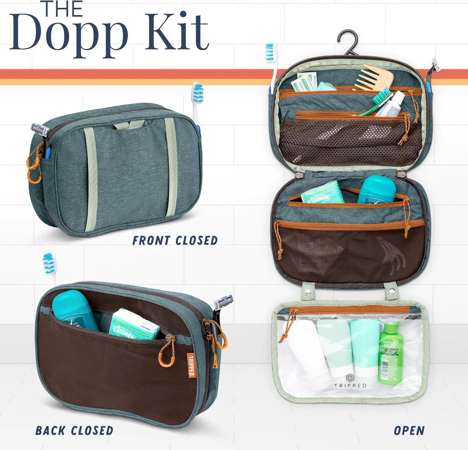 Toiletry Bag Kit Set: Hanging Travel Toiletry Bag   311 TSA Cosmetic Liquid Bag   Ultralight Accessory Organizer Pouch