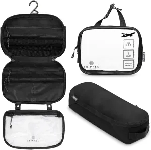 Toiletry Bag Kit Set: Hanging Travel Toiletry Bag   311 TSA Cosmetic Liquid Bag   Ultralight Accessory Organizer Pouch