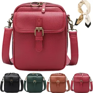 Tojoyride Crossbody Bag, Urvashi Upgraded Vintage Anti Theft Purse Messenger Crossbody Bags, with 10 Compartments