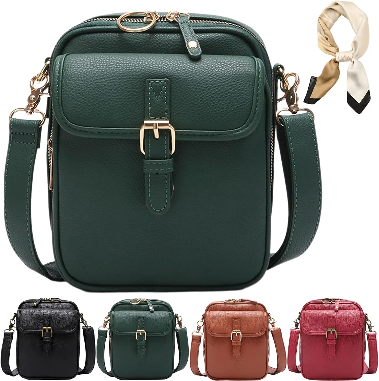 Tojoyride Crossbody Bag, Urvashi Upgraded Vintage Anti Theft Purse Messenger Crossbody Bags, with 10 Compartments