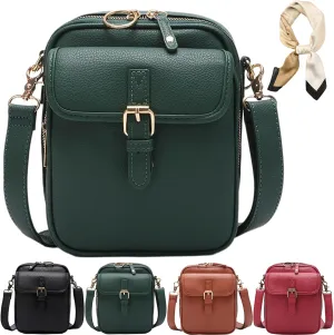 Tojoyride Crossbody Bag, Urvashi Upgraded Vintage Anti Theft Purse Messenger Crossbody Bags, with 10 Compartments
