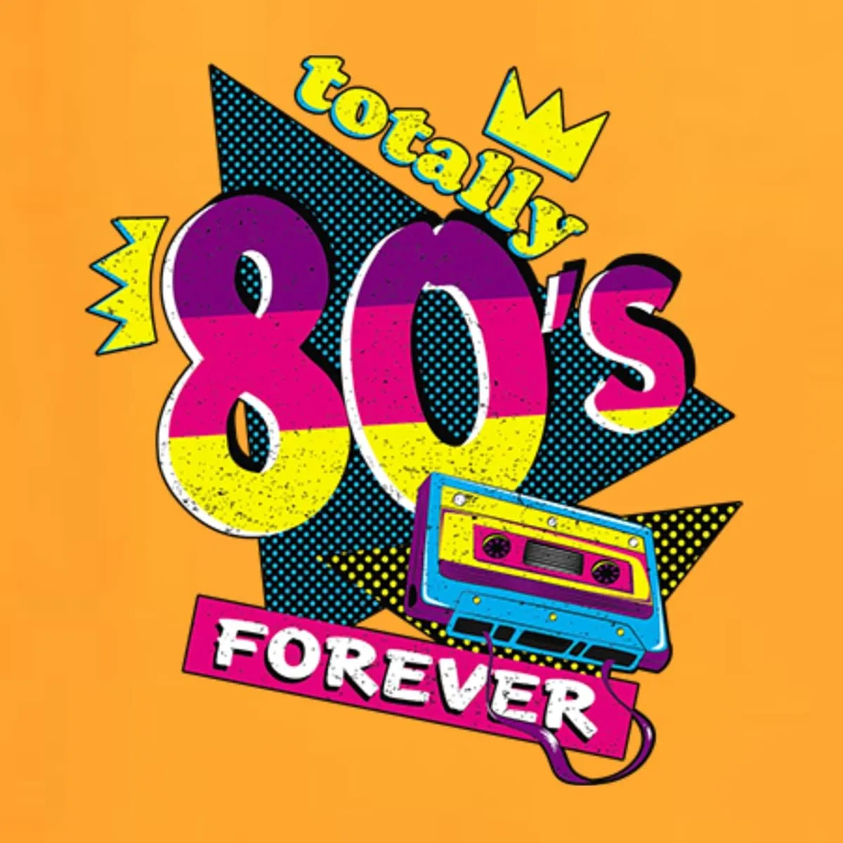 Totally 80's Forever Vintage Womens Graphic T-Shirt