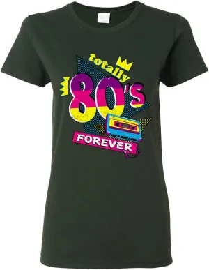 Totally 80's Forever Vintage Womens Graphic T-Shirt