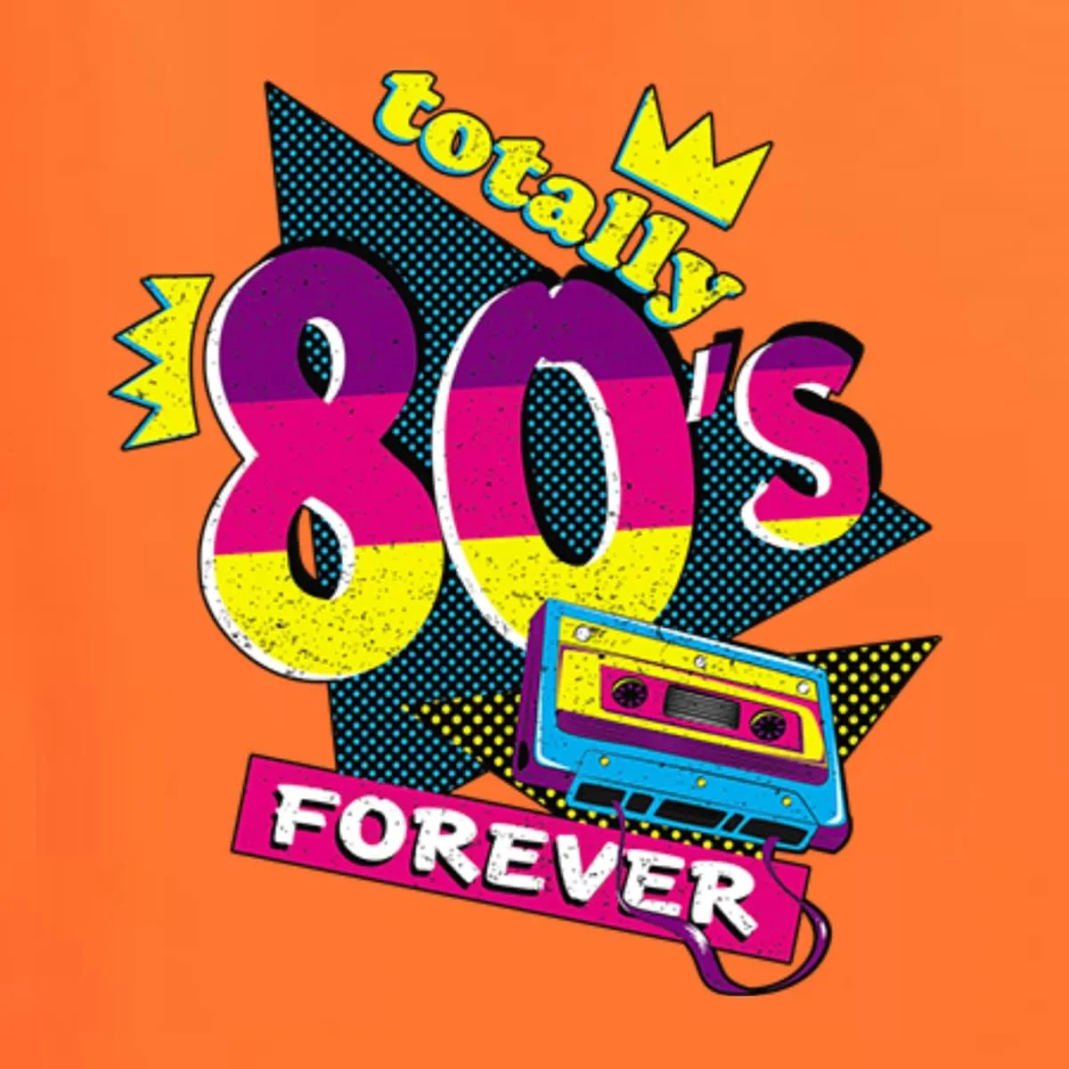 Totally 80's Forever Vintage Womens Graphic T-Shirt