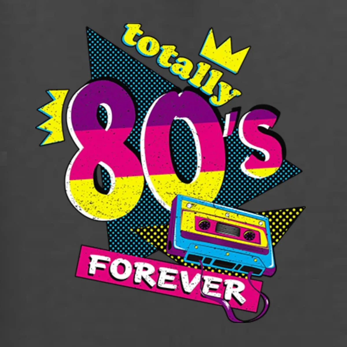 Totally 80's Forever Vintage Womens Graphic T-Shirt