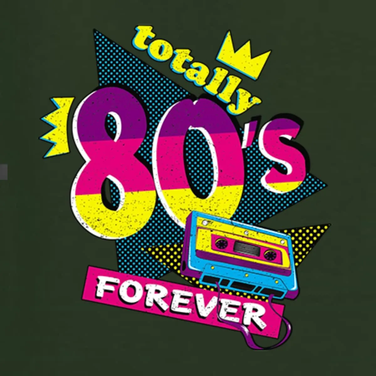 Totally 80's Forever Vintage Womens Graphic T-Shirt