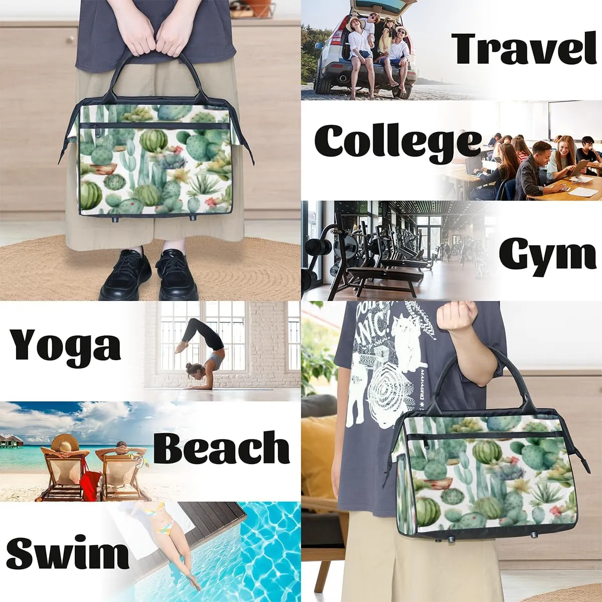 Tote Bag for Women, Lightweight Tote Bag with Zipper, Large Shoulder Bag Handbag for Travel, Work