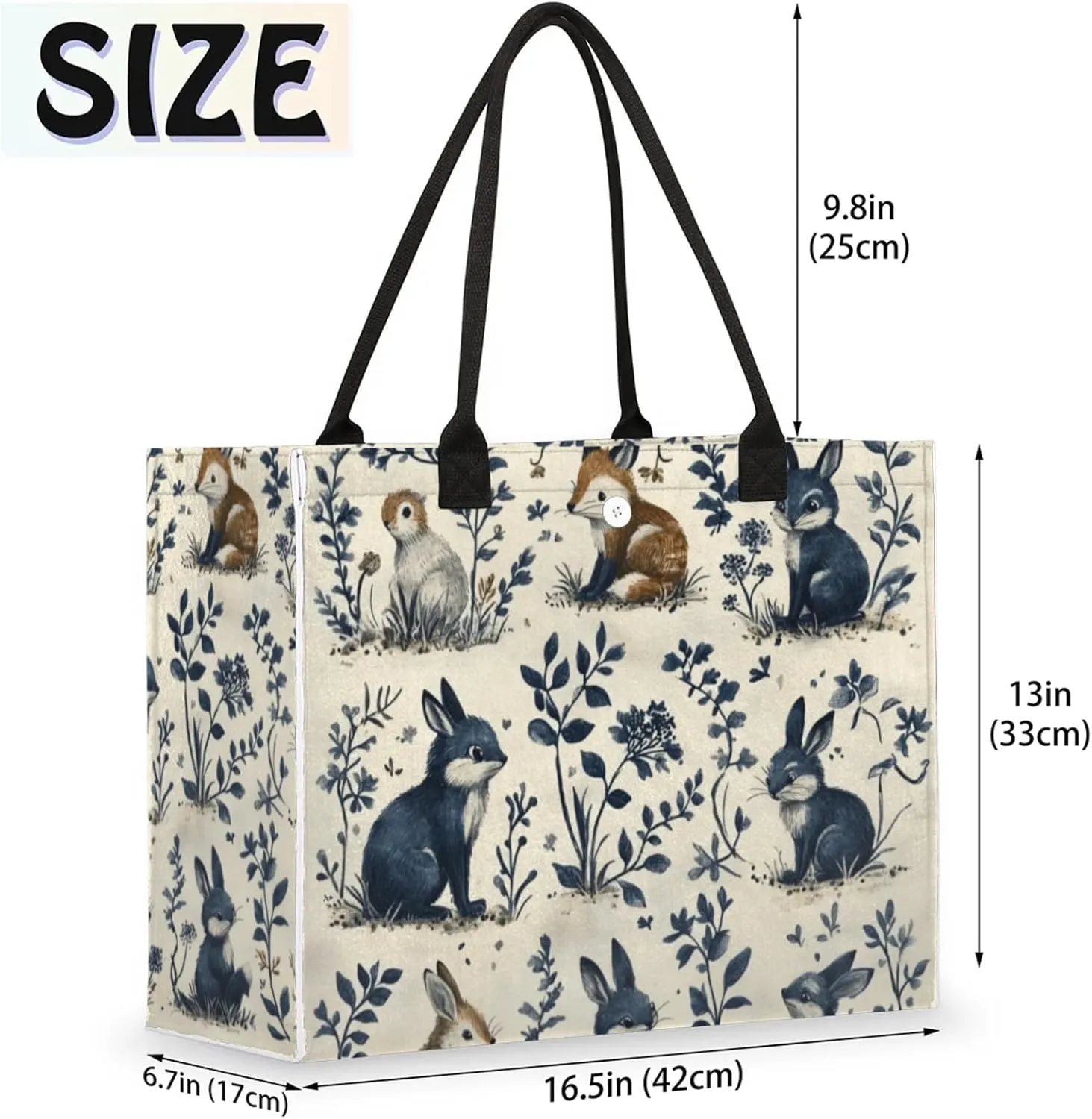 Tote Bag for Women Reusable Canvas Shoulder Bag