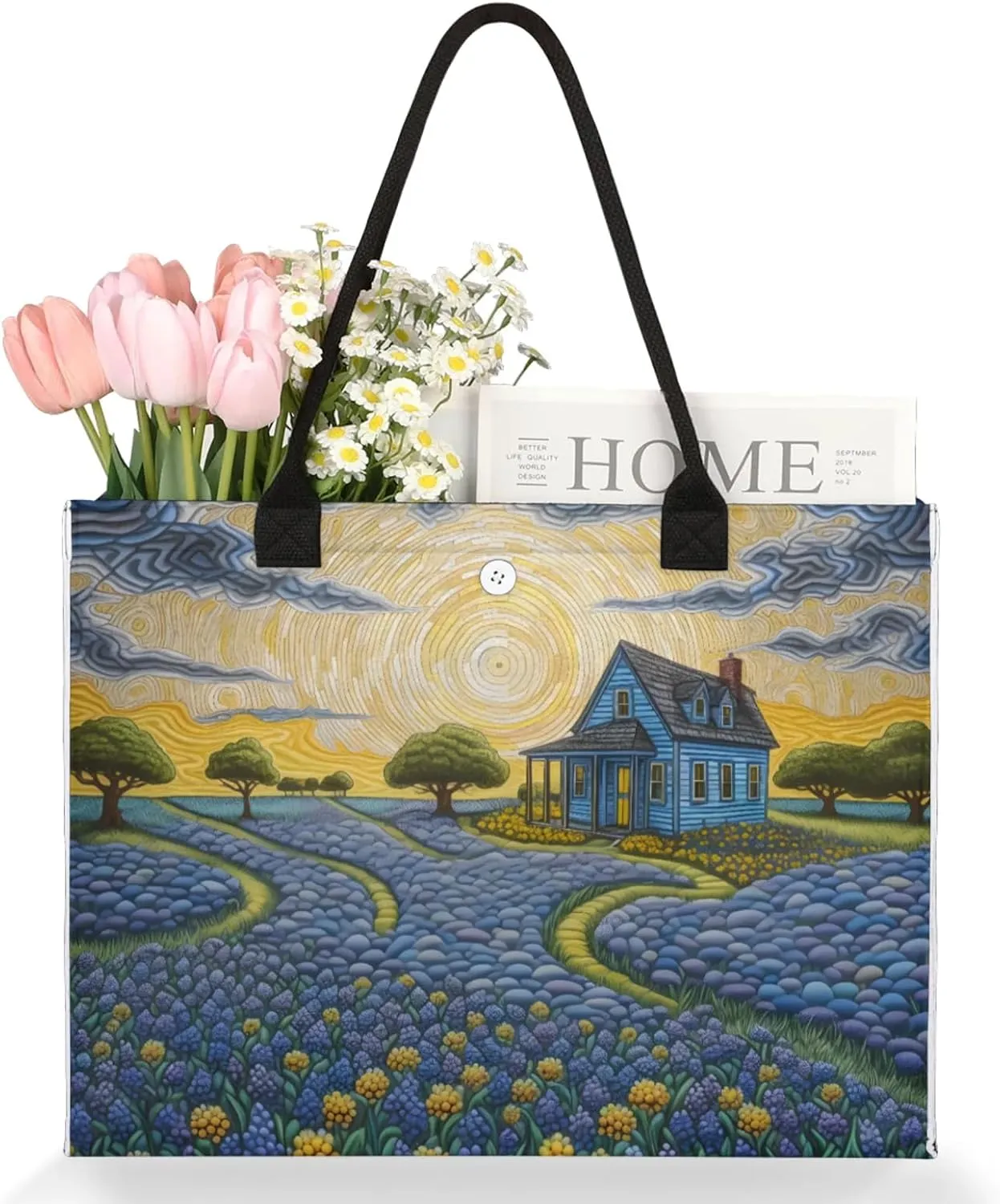 Tote Bag for Women Reusable Canvas Shoulder Bag