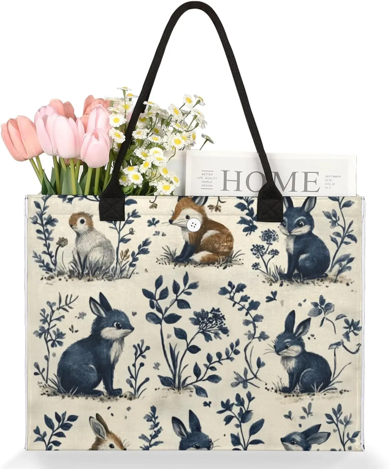 Tote Bag for Women Reusable Canvas Shoulder Bag