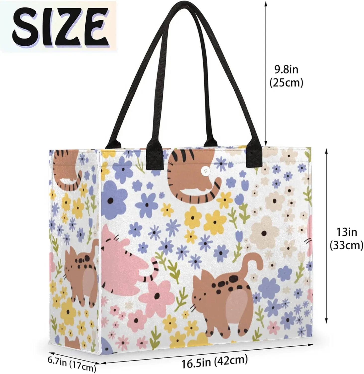 Tote Bag for Women Reusable Canvas Shoulder Bag