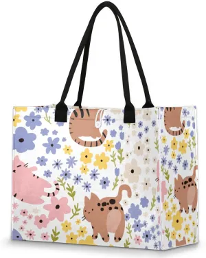 Tote Bag for Women Reusable Canvas Shoulder Bag