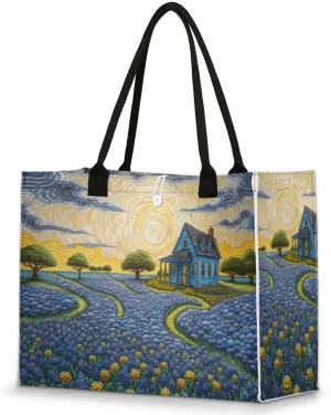 Tote Bag for Women Reusable Canvas Shoulder Bag