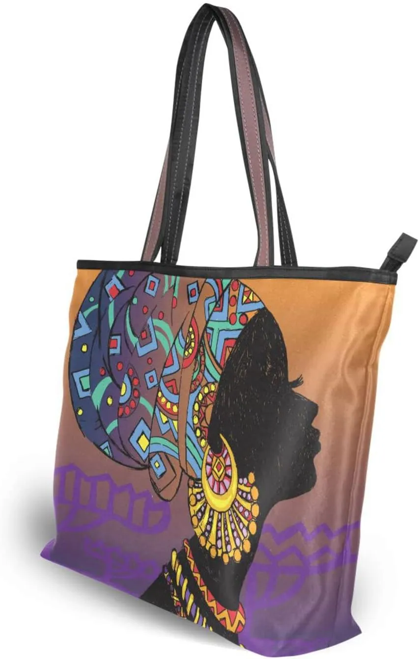 Tote Bag For Women Shoulder Bag for School Handbags for Beach Work Travel Large Tote Bag with Zipper