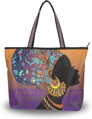 Tote Bag For Women Shoulder Bag for School Handbags for Beach Work Travel Large Tote Bag with Zipper