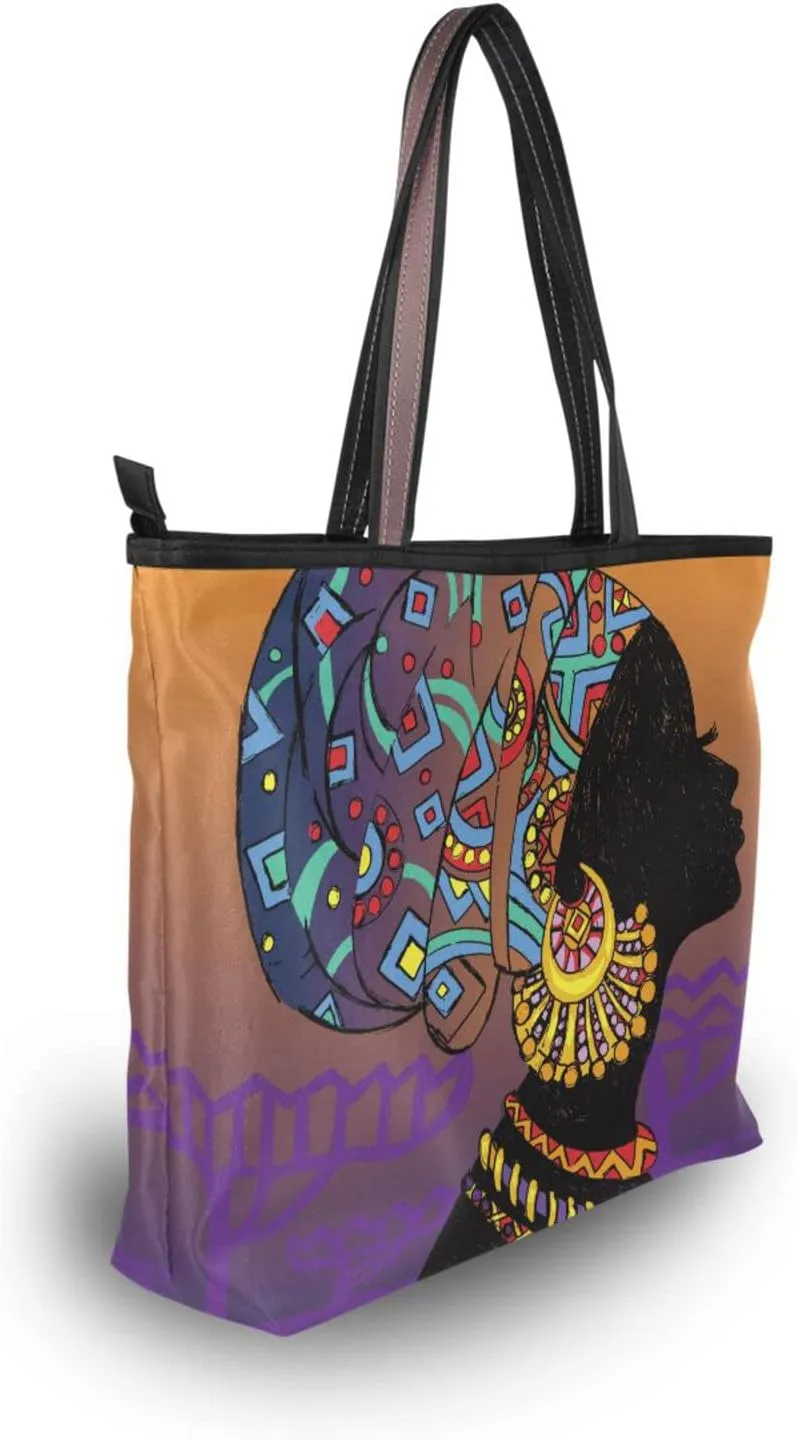 Tote Bag For Women Shoulder Bag for School Handbags for Beach Work Travel Large Tote Bag with Zipper