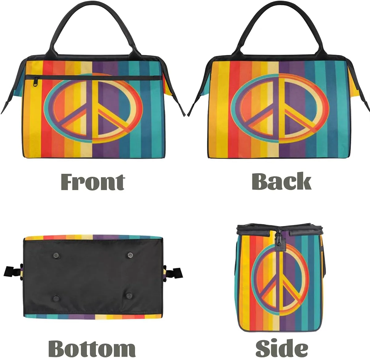 Tote Bag for Women with Zipper, Lightweight Travel Tote Bag Large Shoulder Bag Handbag for Work, Gym