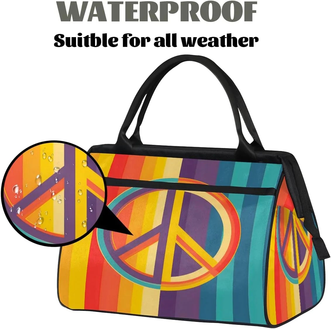 Tote Bag for Women with Zipper, Lightweight Travel Tote Bag Large Shoulder Bag Handbag for Work, Gym
