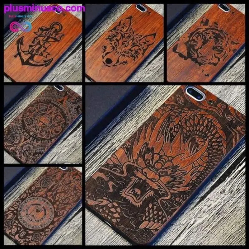 Totem Design for Bamboo Wood Phone Cases For iPhone