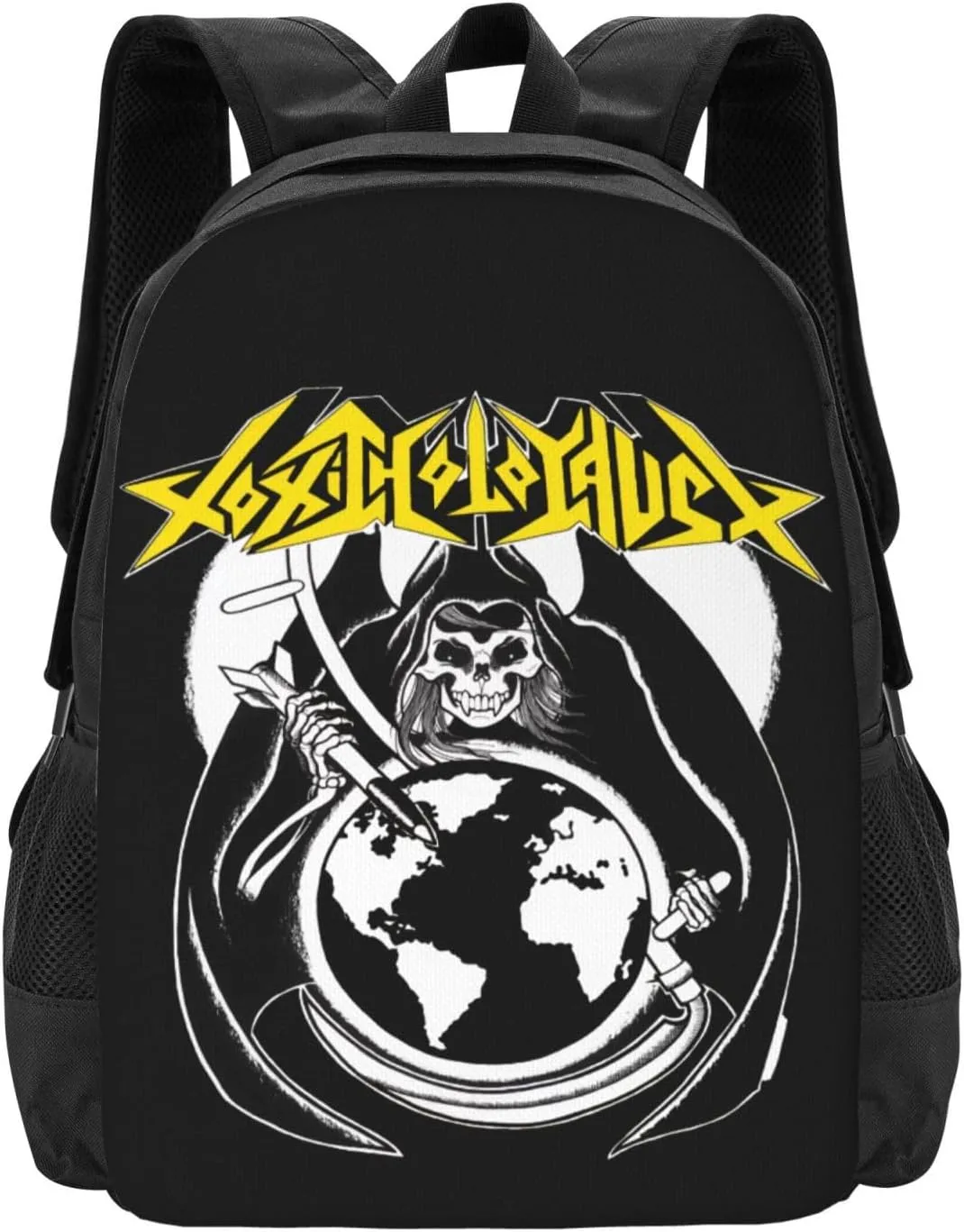 Toxic Musics Holocaust Backpack Large Capacity Leisure Travel Backpack Book Bag Outgoing Daypack 12.5x5.5x16.5 inch