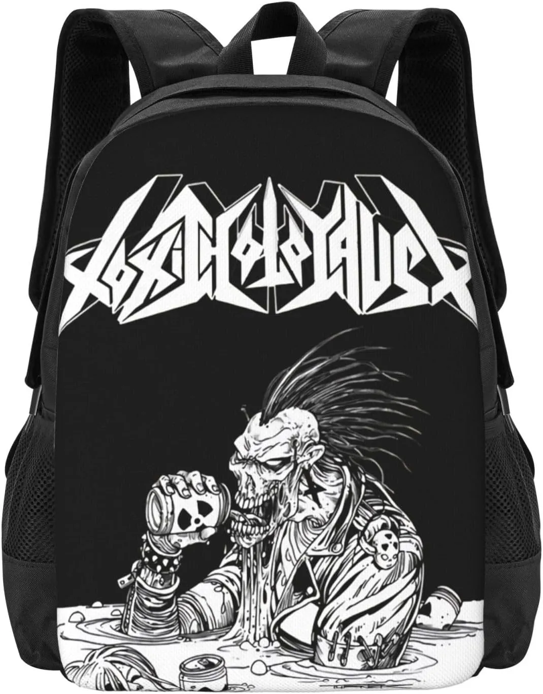 Toxic Musics Holocaust Backpack Large Capacity Leisure Travel Backpack Book Bag Outgoing Daypack 12.5x5.5x16.5 inch