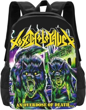 Toxic Musics Holocaust Backpack Large Capacity Leisure Travel Backpack Book Bag Outgoing Daypack 12.5x5.5x16.5 inch